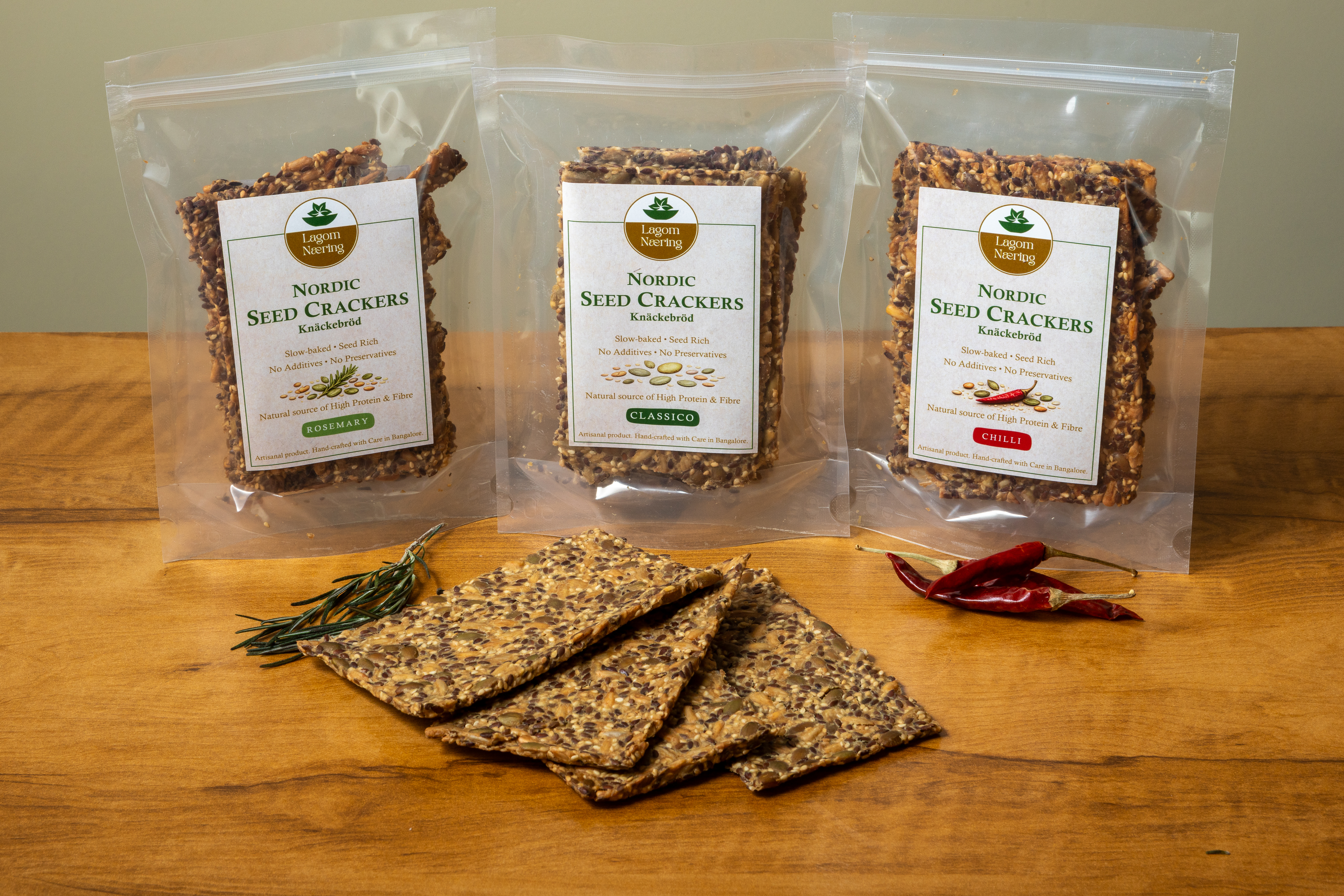 Nordic Seed Crackers with toppings — Lagom Næring